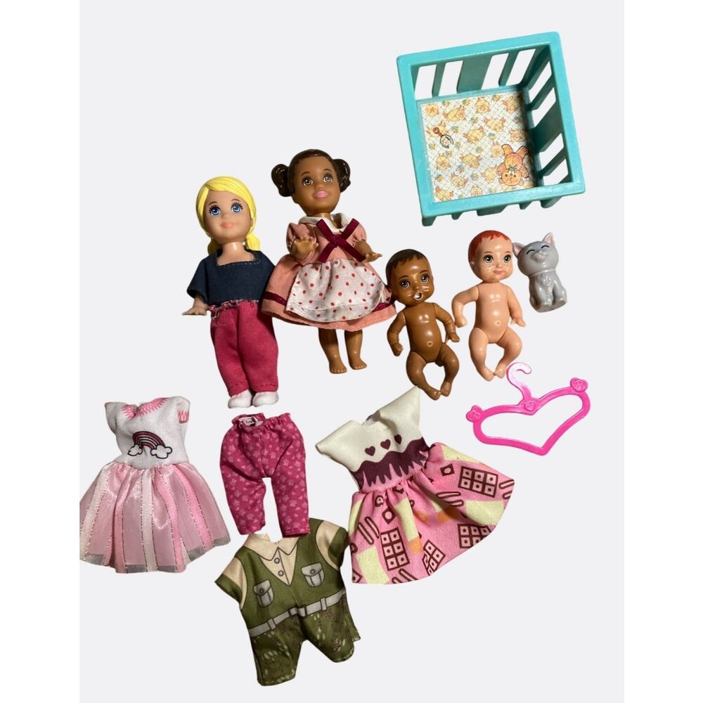 Mattel Miniature Doll Lot With Clothes & Accessories Custom Lot - Picture 2 of 9